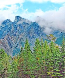 Banff National Park Mountains paint by numbers