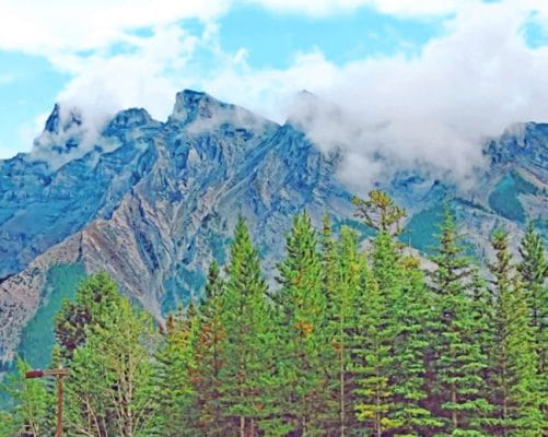 Banff National Park Mountains paint by numbers