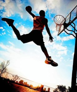 Basketball Player Silhouette paint by numbers