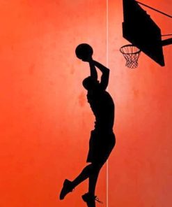 Basketball Silhouette paint by numbers