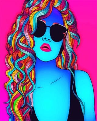 Beautiful Girl Pop Art paint By Numbers