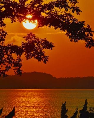 Beautiful Sunset painting by numbers