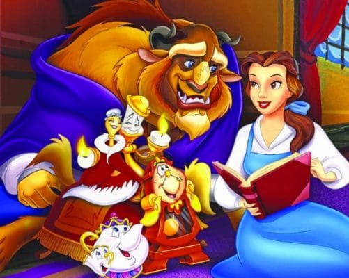 The Beauty And The Beast Reading paint by numbers