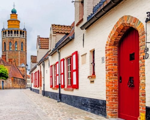 Old Street In Belgium paint by numbers