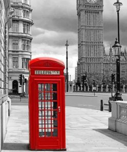 White And Black Big Ben painting by numbers