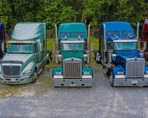 Big Trucks In The Parking paint by numbers