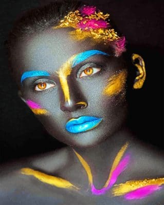 Black And Gold Art paint by numbers