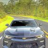 Black Chevrolet Camaro painting by numbers