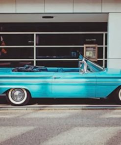 Vintage Blue Convertible paint by numbers