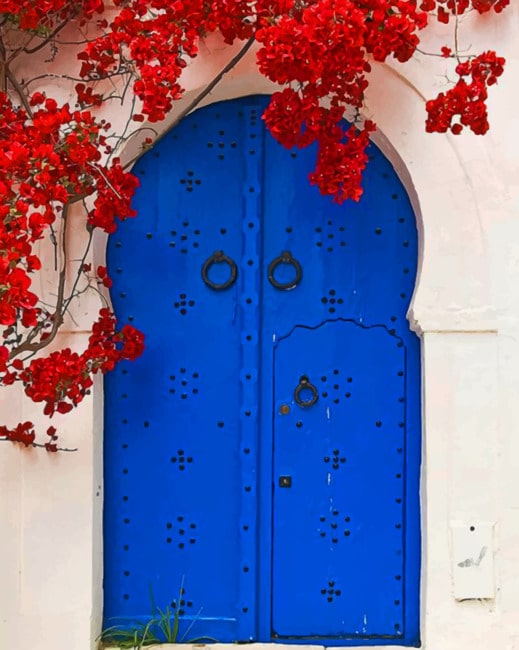 Blue Doorway painting by numbers