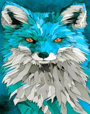 Blue Fox Art paint by numbers