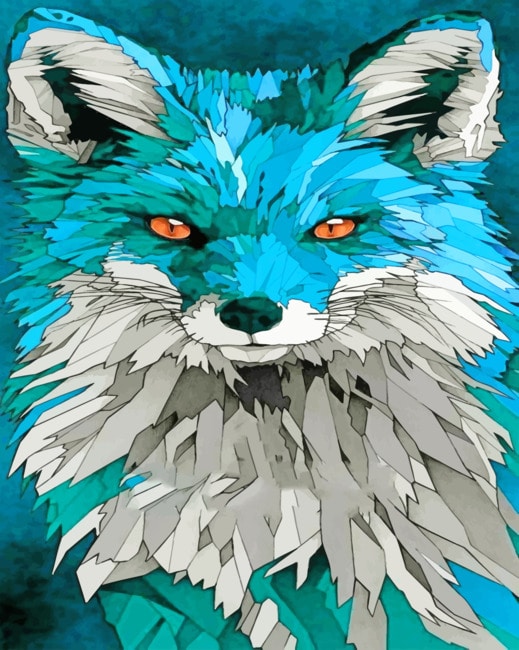 Blue Fox Art paint by numbers