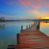 Board Walk At Sunset paint by numbers