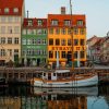 A Boat And Colorful Buildings paint by numbers