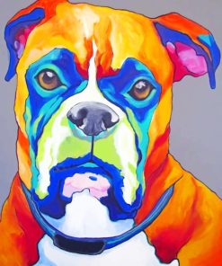 Boxer Dog Pop Art paint by numbers