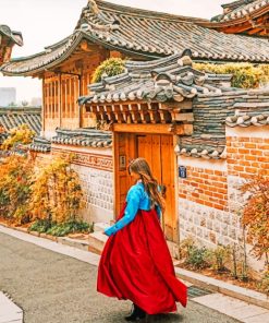 Bukchon Hanok Village painting by numbers