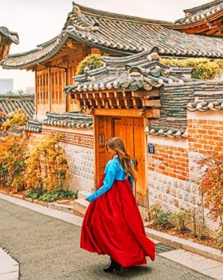 Bukchon Hanok Village painting by numbers