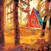 Cabin In The Woods paint by numbers