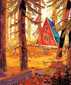 Cabin In The Woods paint by numbers