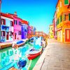 Canals Between Colorful Houses painting by numbers