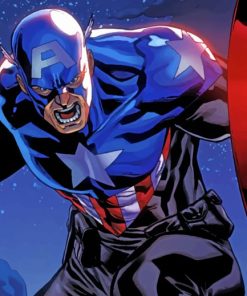 Angry Captain America paint by numbers