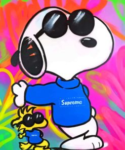 Supreme Snoopy painting by numbers