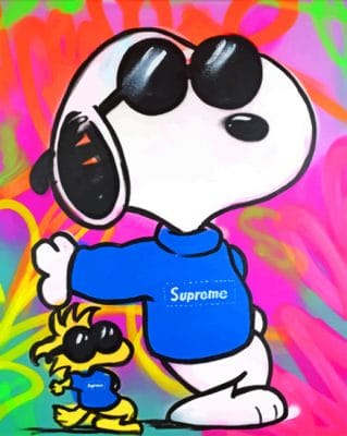 Supreme Snoopy painting by numbers