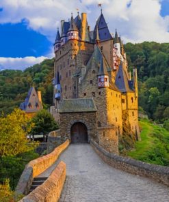 German Castle Surrounded By The Trees paint by numbers