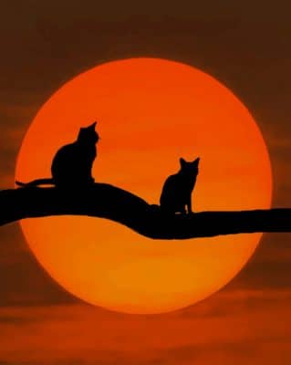 Moonlight Cats painting by numbers