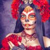 Catrina Sugar Skull paint by numbers