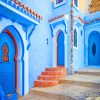 Chefchaouen Morocco Streets paint by numbers