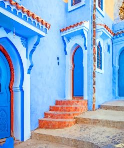 Chefchaouen Morocco Streets paint by numbers