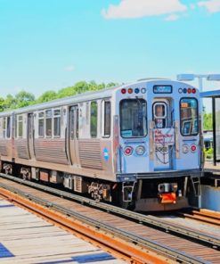 Chicago's Train paint by numbers