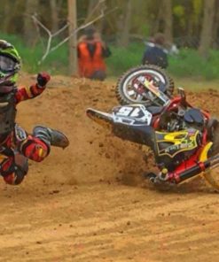 Child Falling From A Motorcross paint by numbers