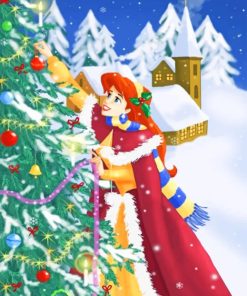 Christmas Disney Ariel paint by numbers