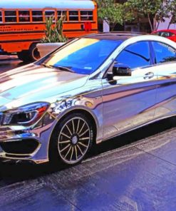 Mercedes In Chrome Color paint by numbers