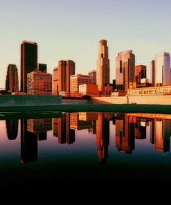 Buildings Reflection In The Water paint by numbers