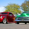 Classic Red And Green Car paint by numbers