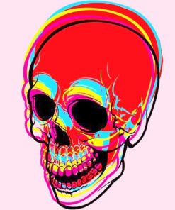 Cmyk Skull paint by numbers