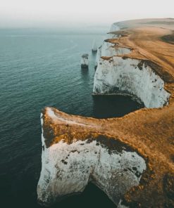 Coastal Cliffs Aerial View painting by numbers