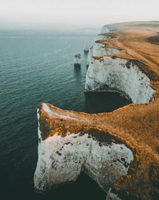 Coastal Cliffs Aerial View painting by numbers