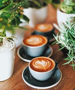 Coffee Cups On The Table paint by numbers