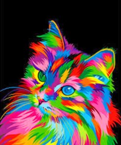 Colorfully Diverse Cat paint by numbers