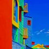 Colorful Buildings painting by numbers
