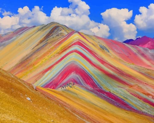 Colorful Mountains paint by numbers