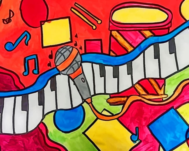Colorful Music Art paint by numbers