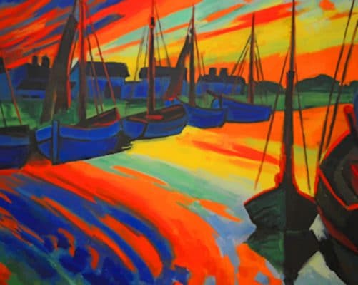 Colorful Sea Coast paint by numbers