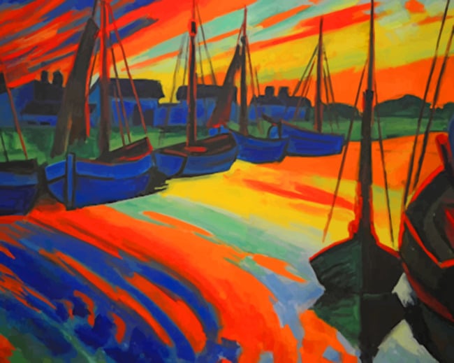 Colorful Sea Coast paint by numbers