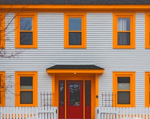 White House With Yellow Windows paint by numbers
