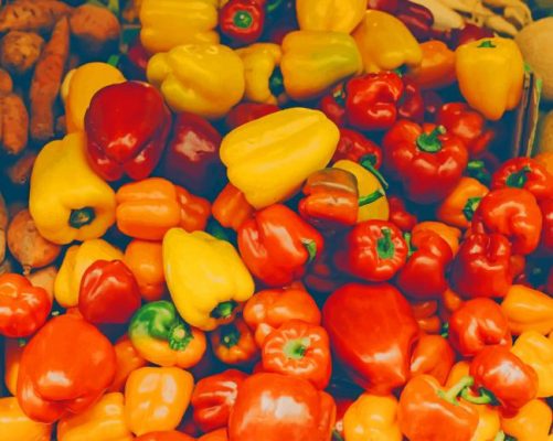 Colorful Peppers painting by numbers